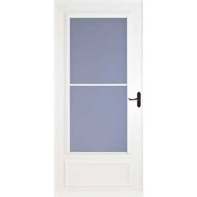 Larson Screenaway Lifestyle 32 In. W x 81 In. H x 1 In. Thick White Mid View DuraTech Storm Door