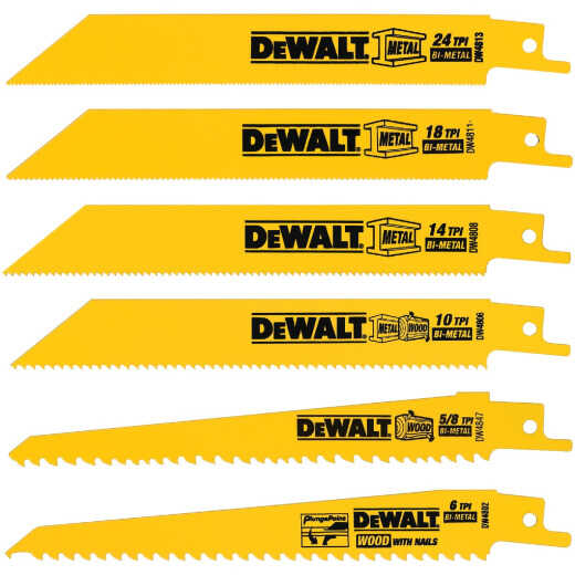 DEWALT 6-Piece Reciprocating Saw Blade Set