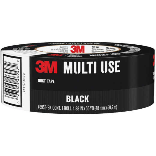 3M 1.88 In. x 55 Yd. Colored Duct Tape, Black