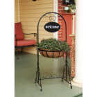 Best Garden Black Rust Resistant Steel 43 In. H. Welcome Plant Stand Image 3