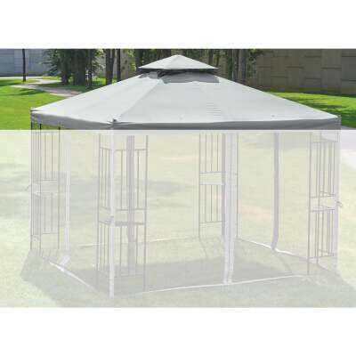 Outdoor Expressions 13 Ft. x 13 Ft. Gray Polyester Replacement Gazebo Canopy